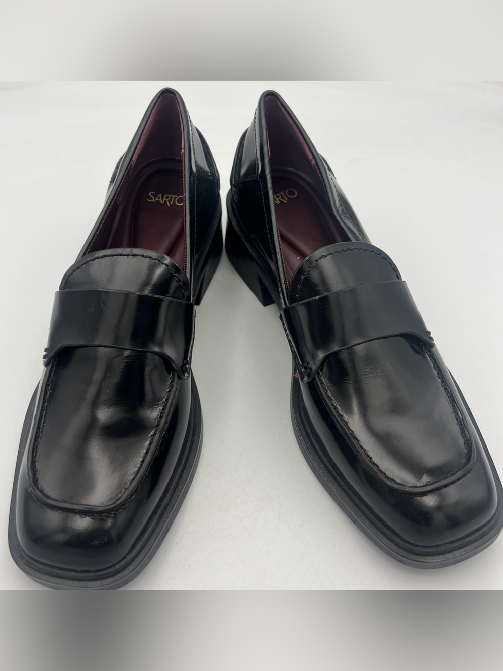 Franco Sarto Women's Gabriella Slip On Leather Loafer Black size US 7M EU37 NEW - Picture 8 of 14